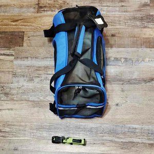 EUC Small "Airline Approved" Blue Pet Carrier Bag +FREE COLLAR Orig$90+Tax